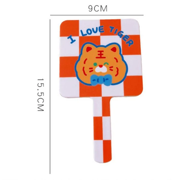 Advanced Maxbell Compact Handheld Mirror Single Sided Square Gift for Women Girls Orange Responsible