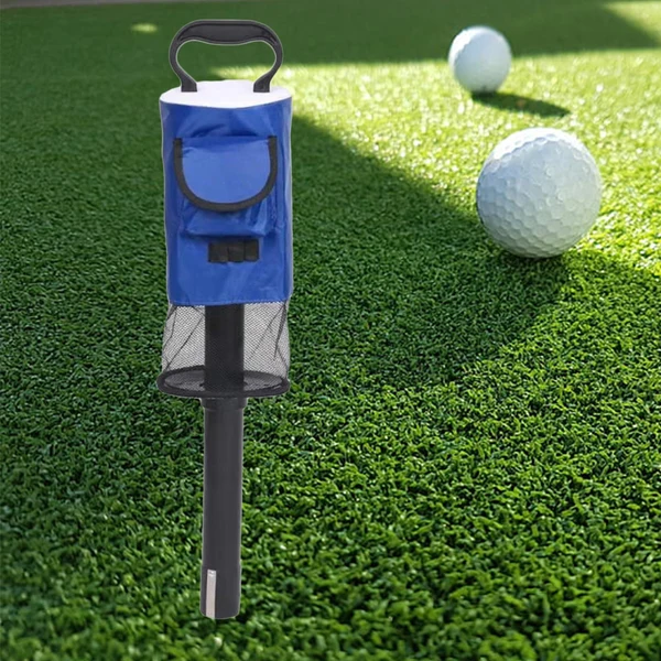 Functional Maxbell Portable Golf Ball Retriever Zipper Pick up Removable Tube bag Blue Modern