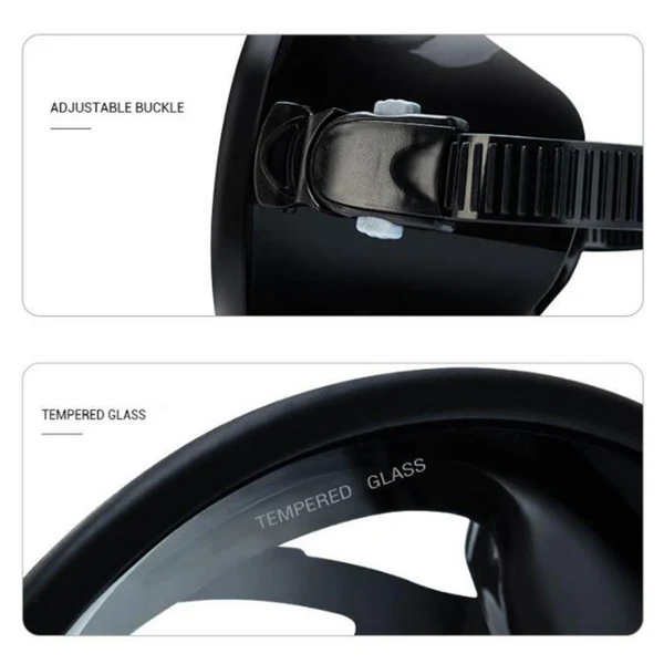 Smart Maxbell HD Diving Mask and Snorkel Swimming Diving Gear Adjustable Strap Black Organic