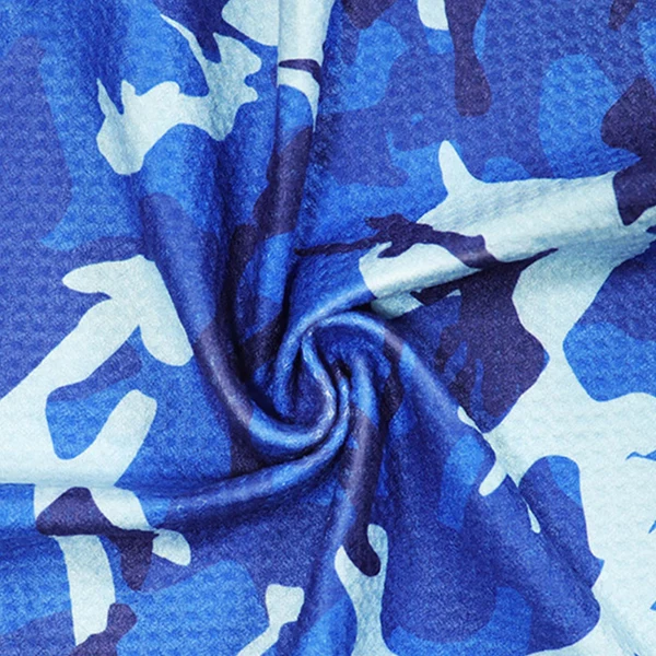 Dependable Maxbell Camo Golf Towel with Carabiner Waffle Pattern Cleaning Towels 9.5in x 16in Blue Artisan