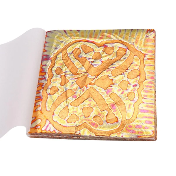 Comfortable Maxbell Gold Leaf Sheets Decoration Colored for Handcrafts Gilding Projects Style C Excellent