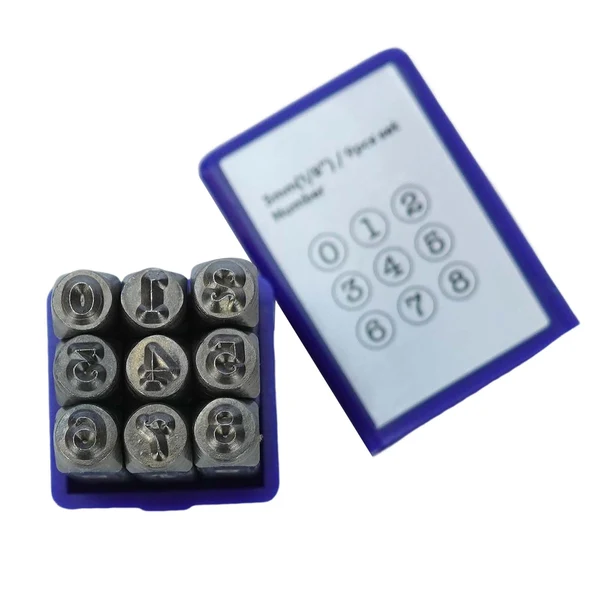 Lightweight Maxbell Metal Stamping Tool Set Permanently Engrave for Leather Stainless Steel 9x Numbers Easy-to-Use