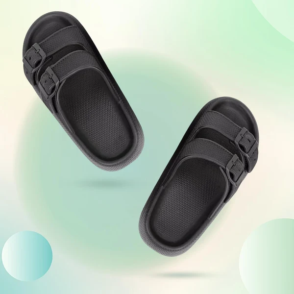 User-Friendly Maxbell Shower Slippers EVA Flat Sole Slippers Anti Slip for Indoor Outdoor Bathroom Black 39 to 40 Excellent