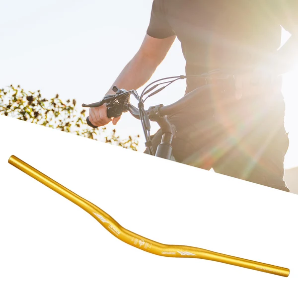 High-Performance Maxbell Mountain Bike Riser Handlebar 31.8mm Aluminum Alloy Riser 30mm Yellow 720mm Flexible