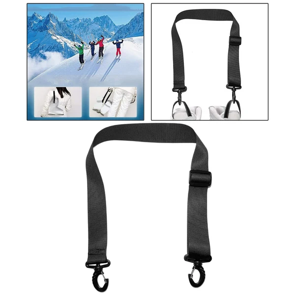 Advanced Maxbell Ski Shoulder Carrier Heavy Duty Ski Wrapsties for Ski Boots Snowboarding 55cm-91cm Black Trendy