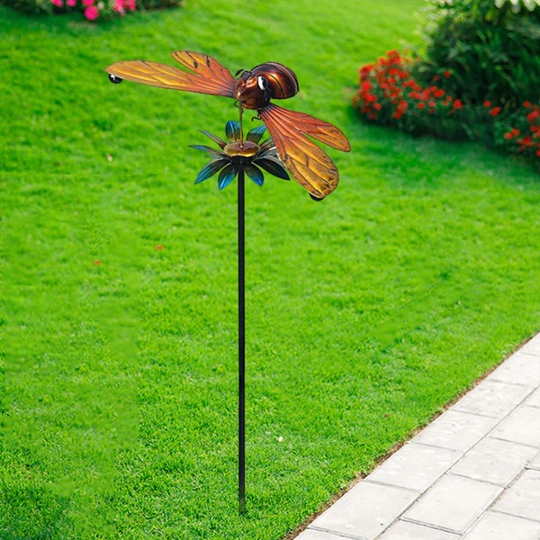 First-Class Maxbell Garden Stakes Decor Decoration Animals Statues for Patio Honeybee Traditional
