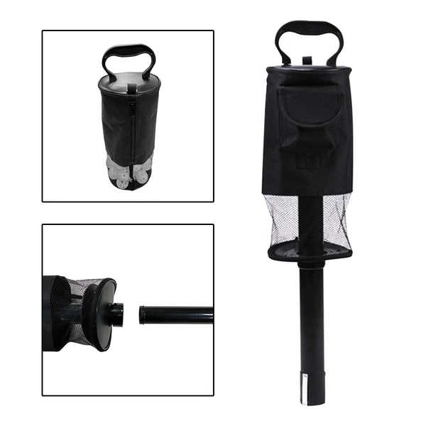 Outstanding Maxbell Portable Golf Ball Retriever Zipper Pick up Removable Tube bag Black Optimized