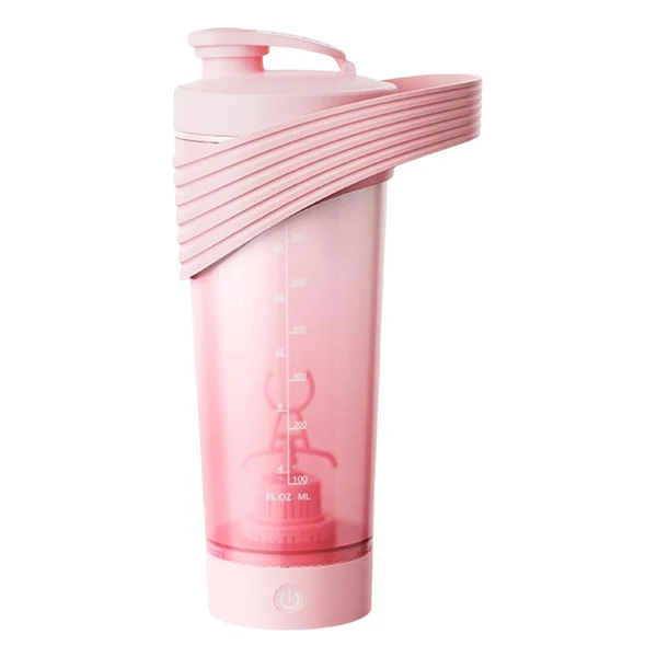 Secure Maxbell Maxbell Portable Electric Shaker Bottle Outdoor for Protein Mixes Milk Fitness Pink High-Performance