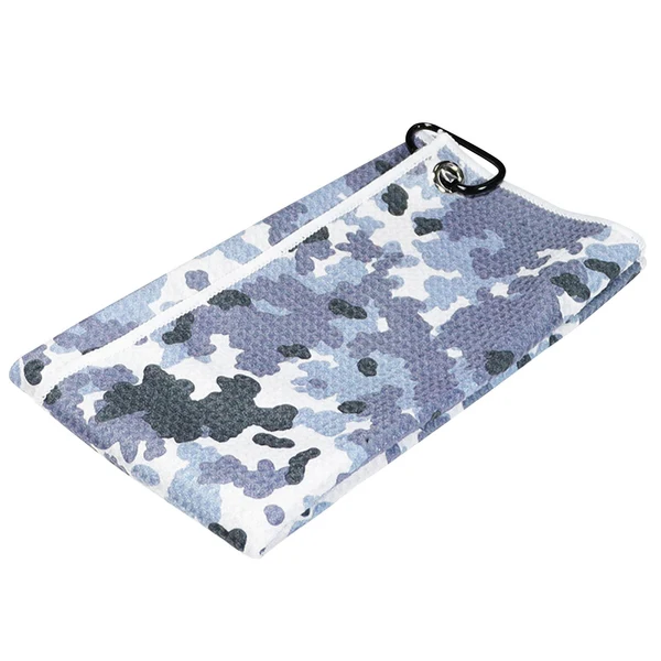 Contemporary Maxbell Camo Golf Towel with Carabiner Waffle Pattern Cleaning Towels 9.5in x 16in Gray User-Friendly