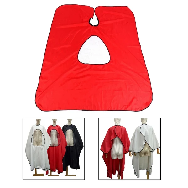 Authentic Maxbell Hairdressing Cape Comfortable Convenient Visible Apron for Barber Shop red Pure