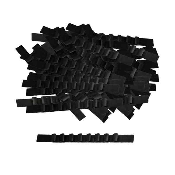Next-Generation Maxbell 100Pcs Silicone Hanger Strips with Fins Adhesive Clothes Hanger Grips Black 6x70mm Prestigious