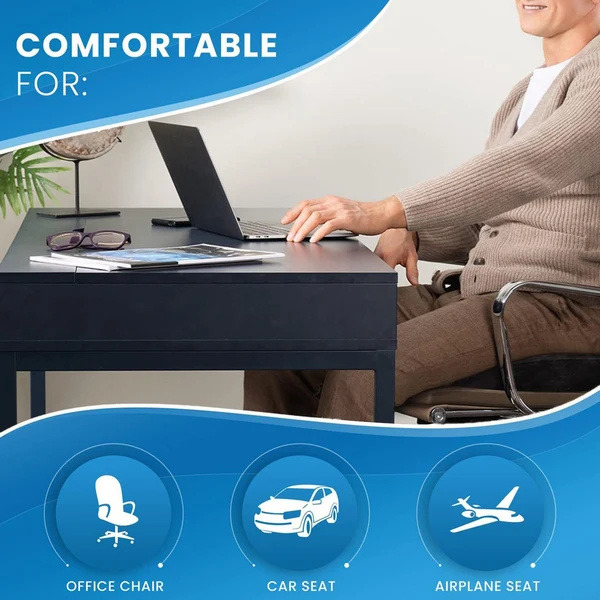 Convenient Maxbell Travel Seat Cushion Hip Support Butt Pillow for Office Stadium Postnatal Black Fashionable