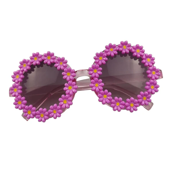 Official Maxbell Flower Glasses Birthday Gifts Retro Decor Novel for Toddler Children Kids Purple Modern