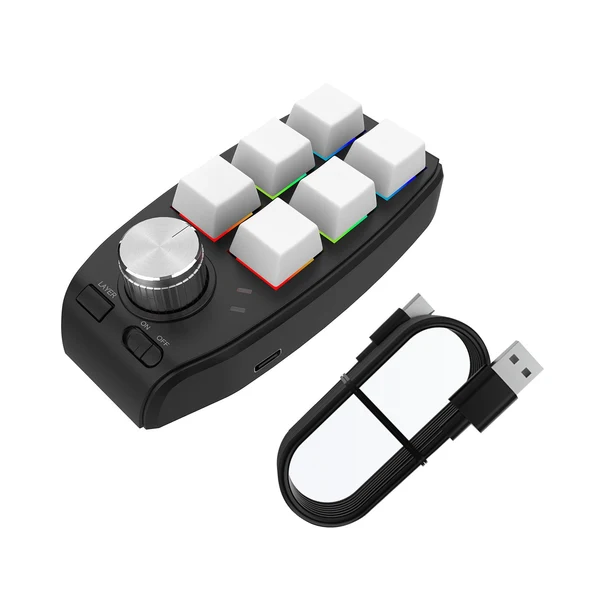 High-End Maxbell Keyboard Durable Programmables Keys Wired RGB for Audio Drawing Programming White Green