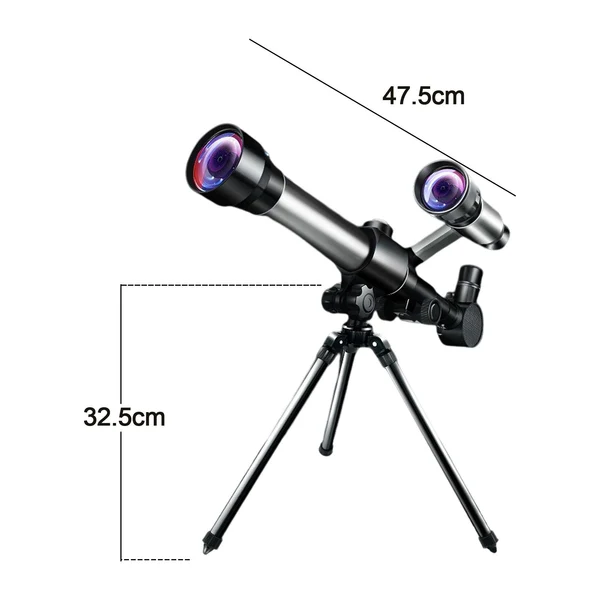 Fine Crafted Maxbell 60mm Aperture Telescope with Finder Scope Tripod for Kids Accessory Durable Grey Contemporary