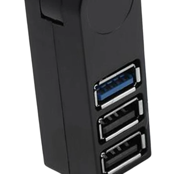 Enhanced Maxbell 3 Port USB 3.0 Hub 270 Degree Rotatable Converter for Mouse Digital Camera Black Powerful