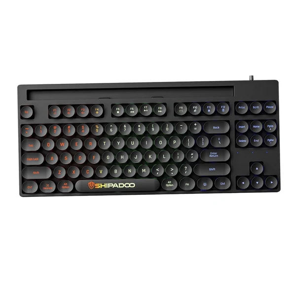 Smooth Maxbell Mechanical Gaming Keyboard Rainbow Backlit for Gamer Office Worker Desktop Black User-Friendly