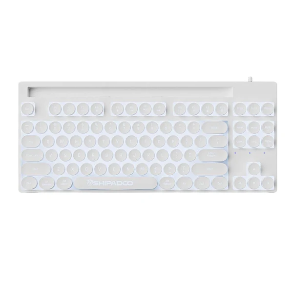 Practical Maxbell Mechanical Gaming Keyboard Rainbow Backlit for Gamer Office Worker Desktop White Next-Generation