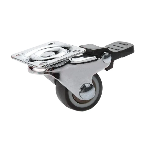 Solid Maxbell Swivel Plate Locking Casters with Brake for Cart Furniture Workbench Durable 1.5 inch Environmentally Friendly