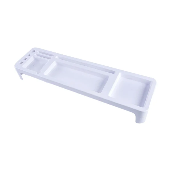 Sophisticated Maxbell Multi Compartment Desk Organizer Pen Holder for Cellphone Tablet Accessories White Crafted