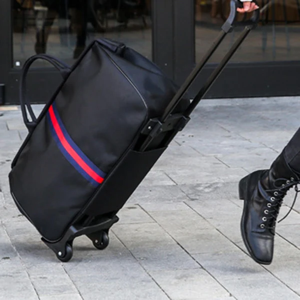 Versatile Maxbell Weekender Bag with 2 Wheel Trolley Travel Luggage Bags Apparel Duffel Tote C High-Grade