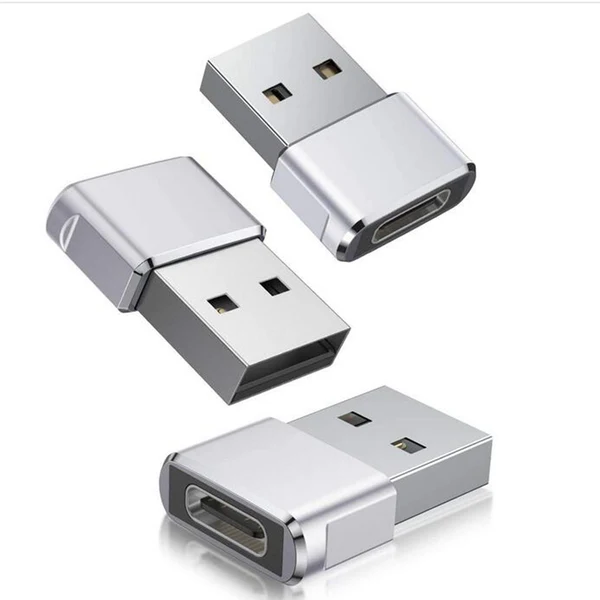 Environmentally Friendly Maxbell 3Pcs Type-C 3.1 to USB 2.0 Adapter Plug Data Transmission for Headphones Grey Trusted