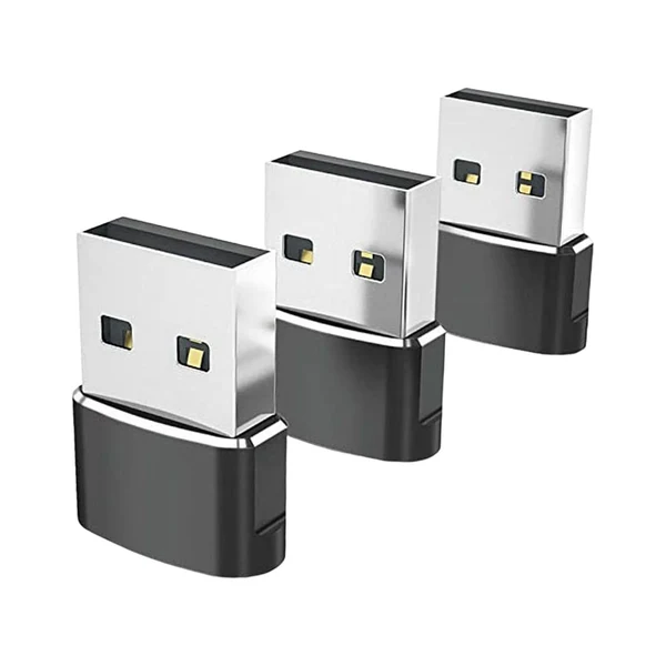 Effective Maxbell 3Pcs Type-C 3.1 to USB 2.0 Adapter Plug Data Transmission for Headphones Black Crafted