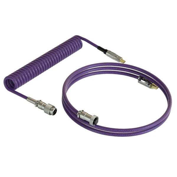Exclusive Maxbell Mechanical Keyboard USB C Coiled Aviation Cable Length 5ft Accessory Stylish Purple