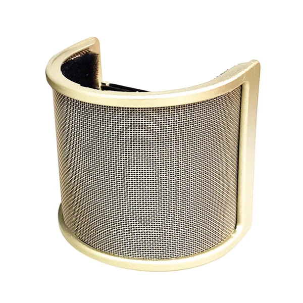 Lightweight Maxbell Microphone Pop Filter Handheld Mic shield U Shape for Live Broadcasting Aureate with Cotton High-End