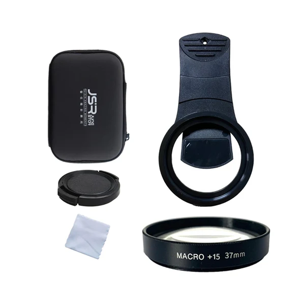 Verified Maxbell Portable 37mm Cellphone Camera Lens Filter Clip On Removable Attachment 10x Macro Lens Solid