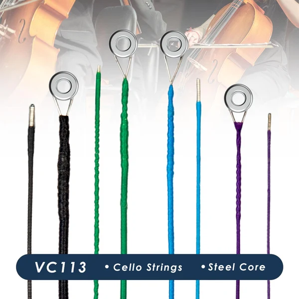 Clean Maxbell Cello Wire Strings Fittings Accessories Set for Musical Instrument Adults 1 4 1 2 Crafted