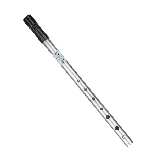 Fine Crafted Maxbell Portable Flute Whistling Music Instrument Tin Whistle for Beginners Kids 32.5cm Argent Consistent