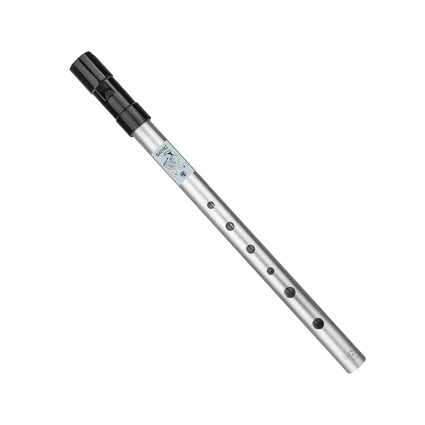Certified Maxbell Portable Flute Whistling Music Instrument Tin Whistle for Beginners Kids 27.5cm Argent Premium
