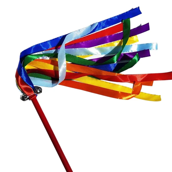 Fast Maxbell Gymnastics Dancing Ribbons Morning Exercise Props with 2 Bells for Training Detailed