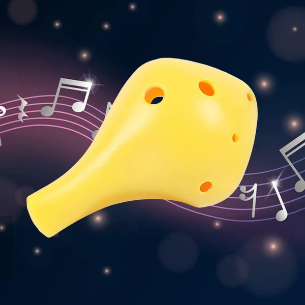 Artisan Maxbell Professional 6 Hole Alto Ocarina Musical Toy for Beginner Children Kids Yellow Powerful