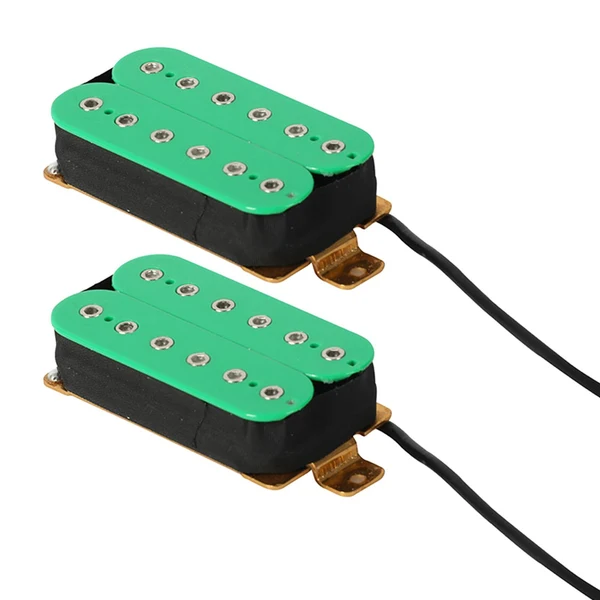 Superior Maxbell 2Pcs Guitar Pickup Double Coil 4P Prewired for Electric Guitar Instrument Green with Cable Modern