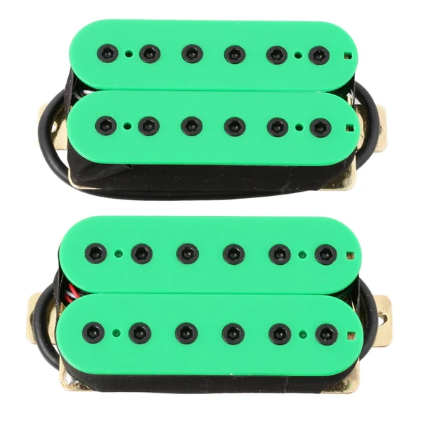 High-End Maxbell 2Pcs Guitar Pickup Double Coil 4P Prewired for Electric Guitar Instrument Green Responsible