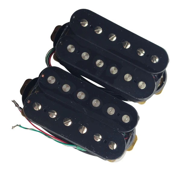 Long-Lasting Maxbell Universal Guitar Double Coil Pickups Multifunction for Jazz Part Black Green