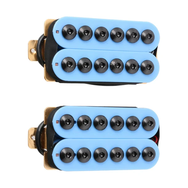 Fine Crafted Maxbell 2x Electric Guitar Pickup Durable Guitar Parts for Bass Guitar Blue Relaxed