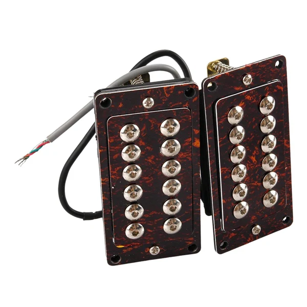 Official Maxbell 2 Pieces Electric Guitar Humbucker Pickup for Musical Instruments Fittings Dark Red Functional