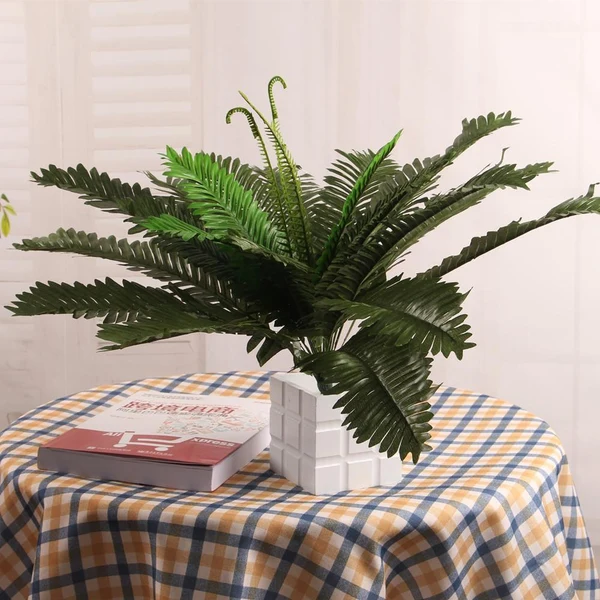 Exceptional Maxbell Artificial Plants 24 Branches Green Persian Leaves Leaf Grass Floral Table Decor Dependable