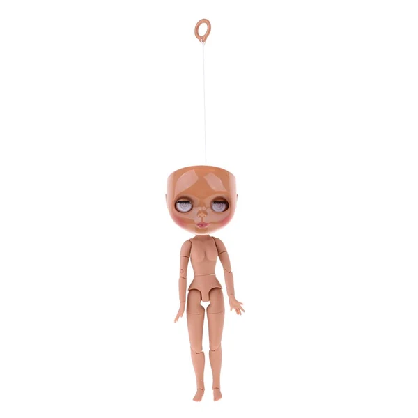 Fine Crafted Maxbell Flexible 19 Joints Nude Body Doll Makeup Faceplate Eye Mechanism Pull Ring Set for 12inch RBL Neo Blythe Takara Custom Tanned High-Grade