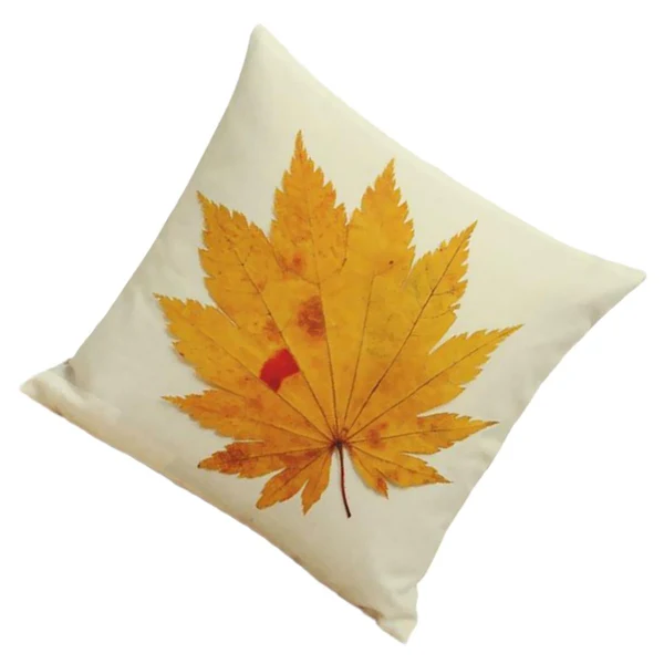 Classic Maxbell Square Waist Cushion Cover Cotton Linen Throw Pillow Case Slip Maple Leaf Clean