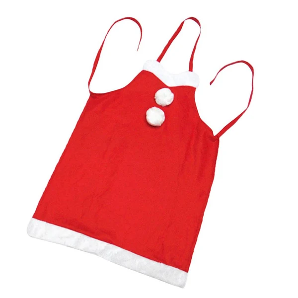 Effective Maxbell Adult Christmas Santa Apron Red Bib Waitress Fancy Dress Costume Christmas Gift Soft
