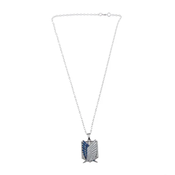 Soft Maxbell Anime Attack On Titan Shingeki no Kyojin Badge Pendant Necklace Gift Blue Trusted