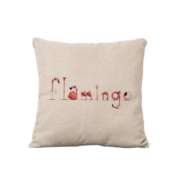 Eco-Friendly Maxbell Vintage Cotton Linen Throw Pillow Case Cushion Cover Sofa Decor Flamingo 4 Convenient