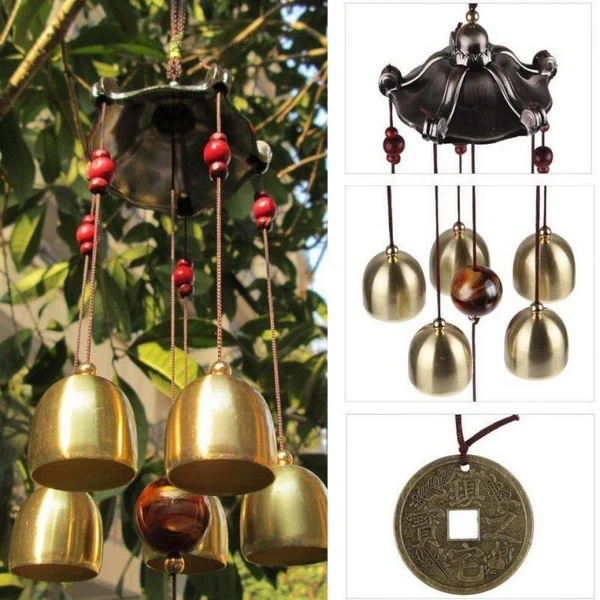 Casual Maxbell Bronze Big Metal Oriental Lucky Bells Wind Chime Home Garden Decor Pavilion Organic