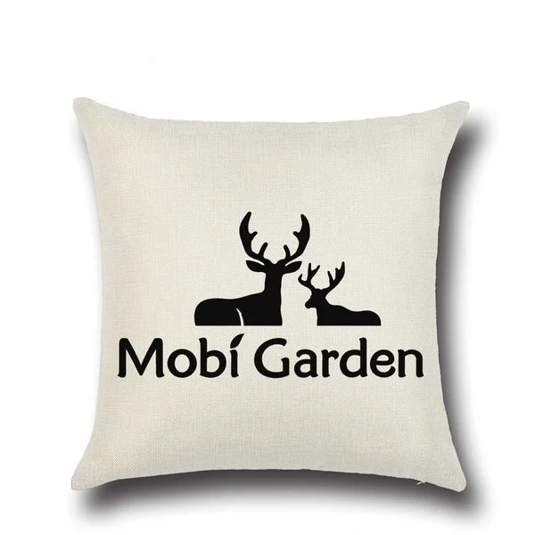 High-Grade Maxbell Cotton Linen Reindeer Print Pillow Case Cushion Cover Home Christmas Bed Decor 4 Eco-Friendly