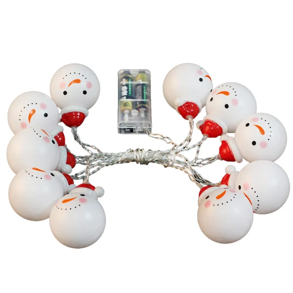 Organic Maxbell Snowman Head LED String Light Christmas Home Decor Bulbs Party Lamp White Versatile