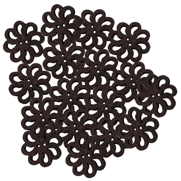 Refined Maxbell Pack of 80 Vintage Coffee Wooden 2 Holes Buttons for Sewing and Crafts 20mm Long-Lasting